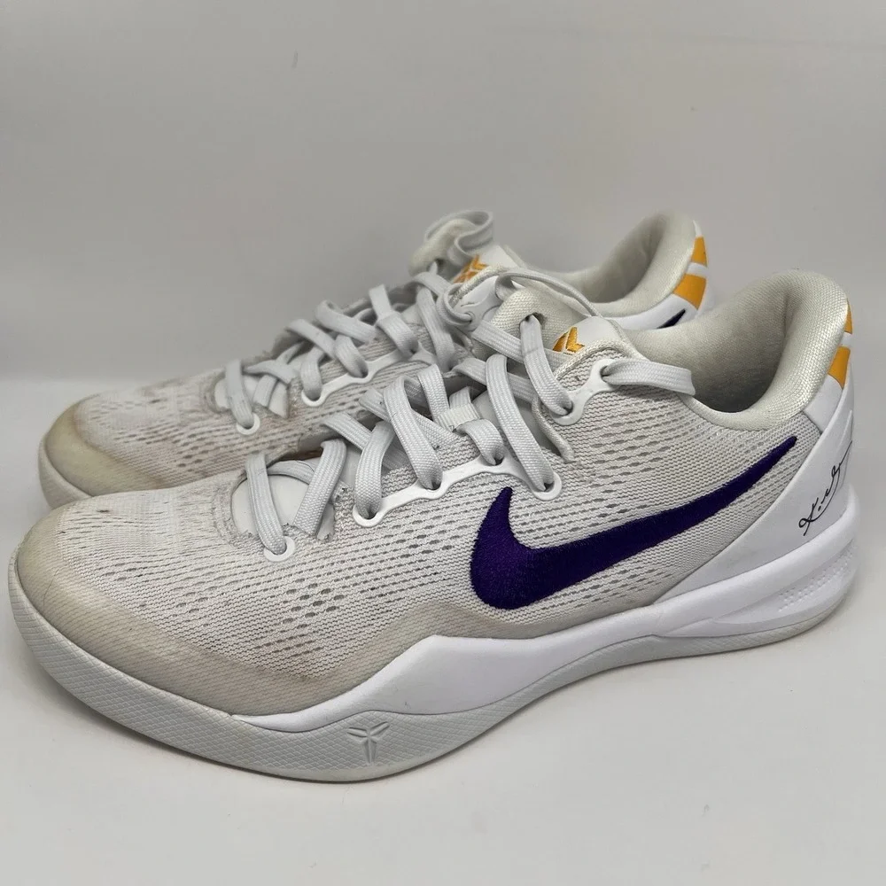 Nike Kobe 8 Protro Lakers Home Mens Basketball Shoes‎ 5.5 White Elite HF9550-100